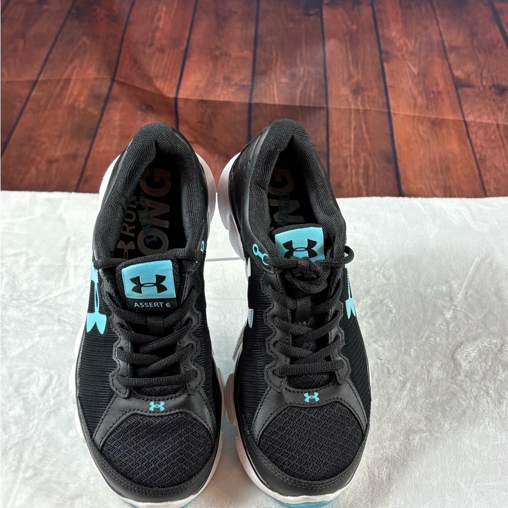 Under Armour Assert 6 Black and Blue Sneakers